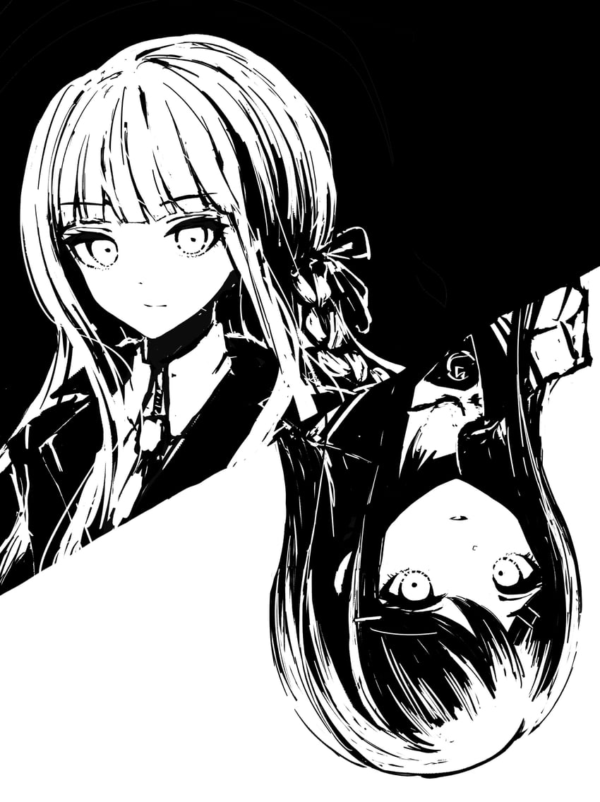 kirigiri kyoko and maizono sayaka (danganronpa and 1 more) drawn by kyua_moto