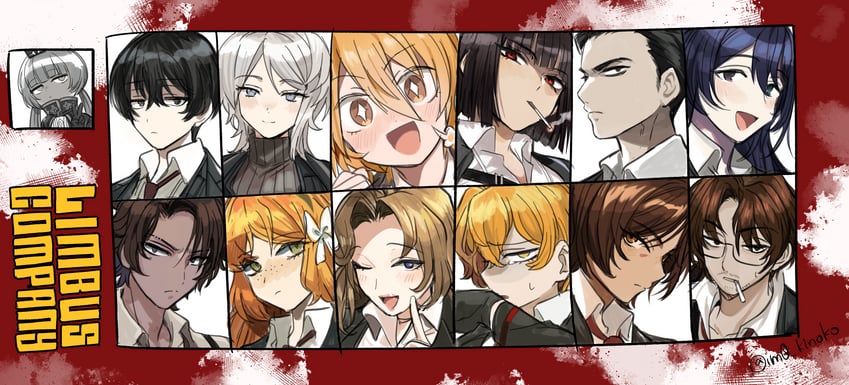 ishmael, don quixote, faust, sinclair, yi sang, and 8 more (project moon and 1 more) drawn by medu_(rubish)