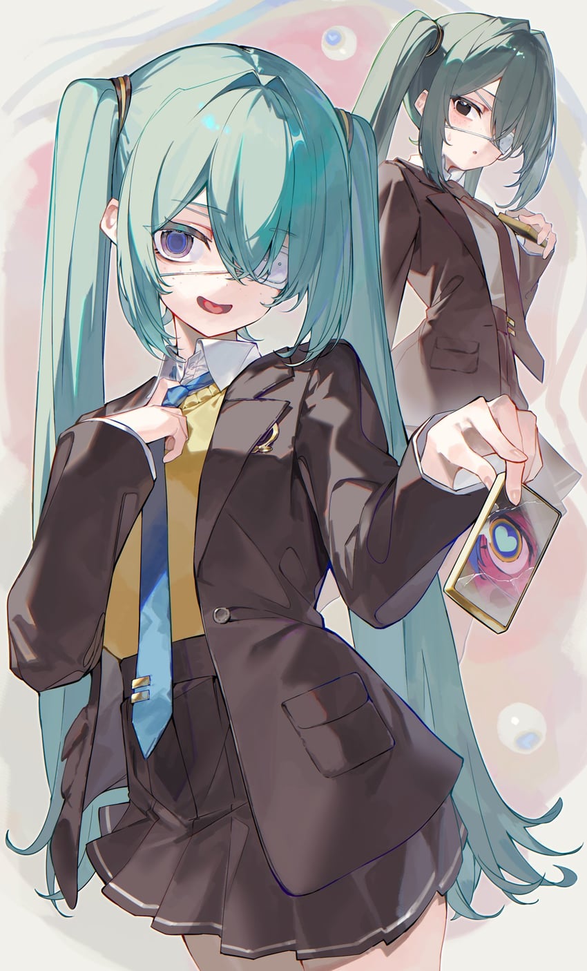 hatsune miku (vocaloid and 1 more) drawn by kanase_(mcbrwn18)