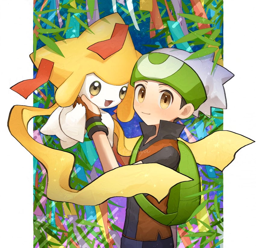 brendan and jirachi (pokemon and 2 more) drawn by mio14s