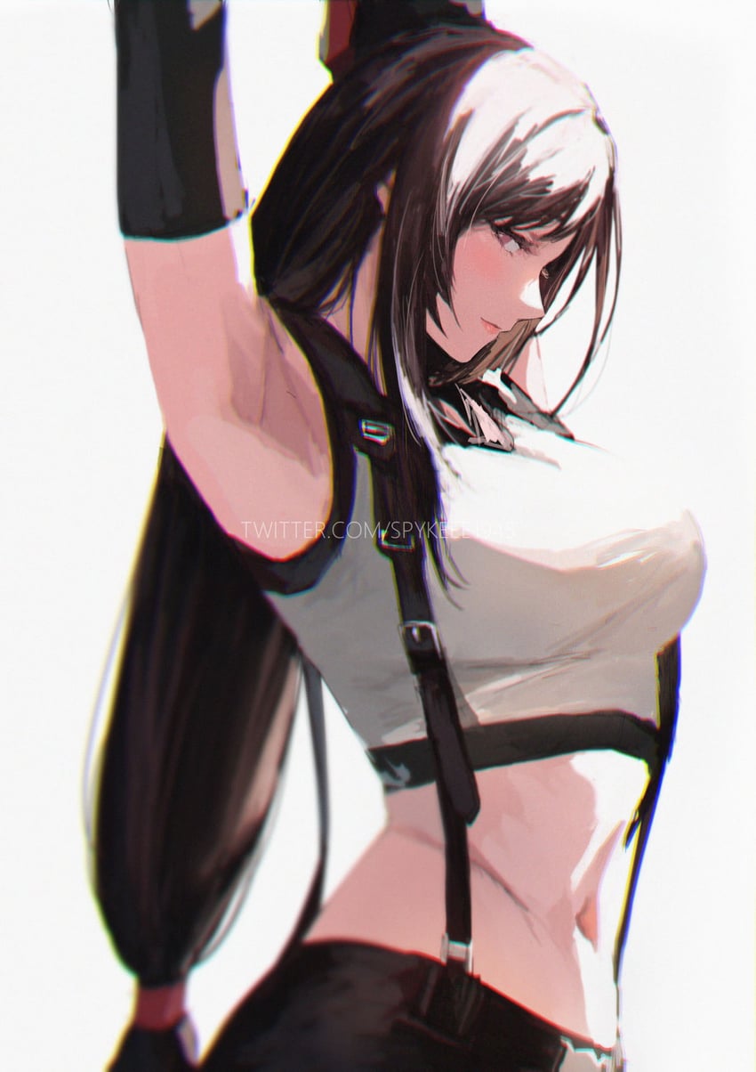 tifa lockhart (final fantasy and 3 more) drawn by spykeee