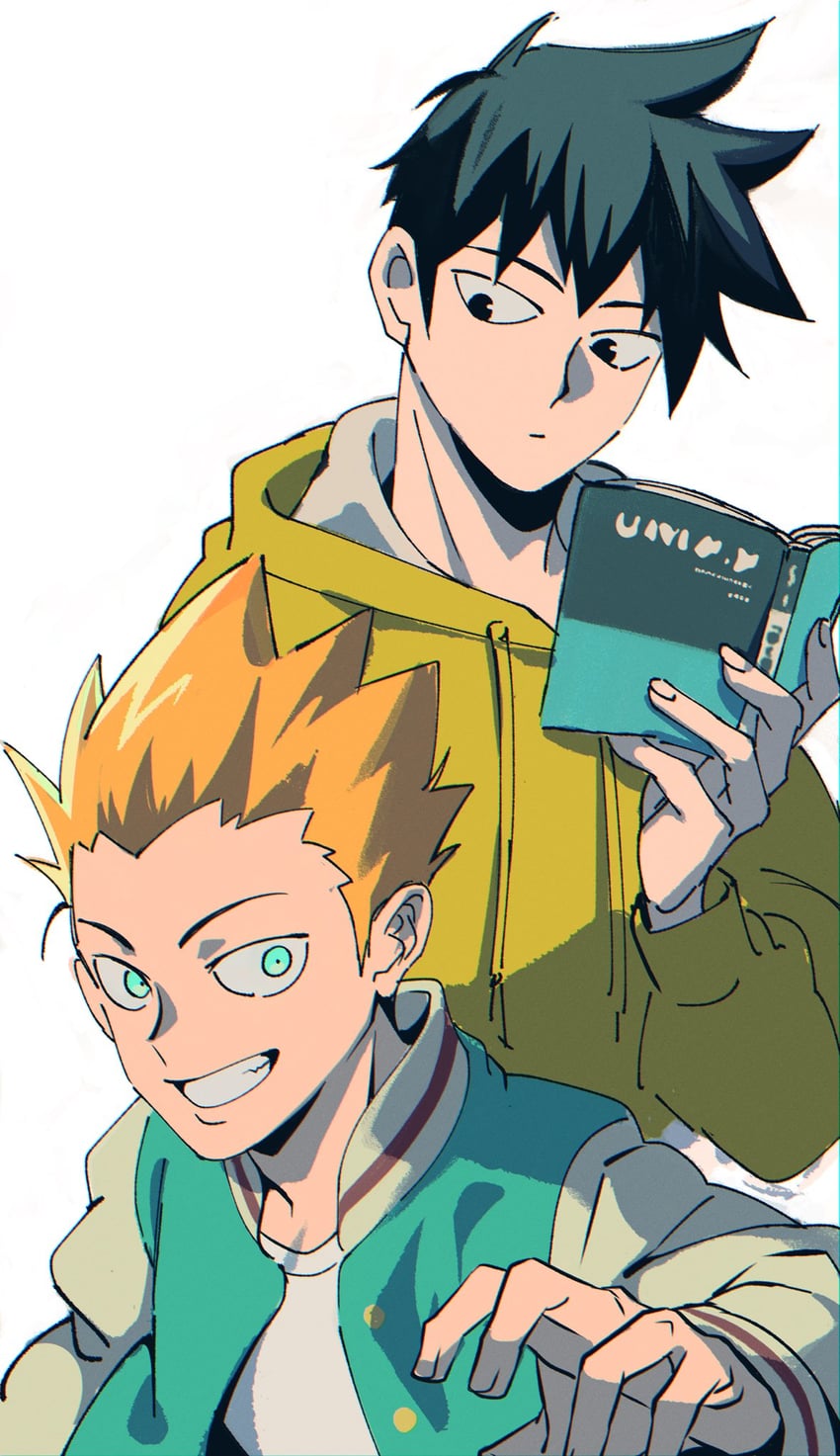 kageyama ritsu and suzuki shou (mob psycho 100) drawn by r.n