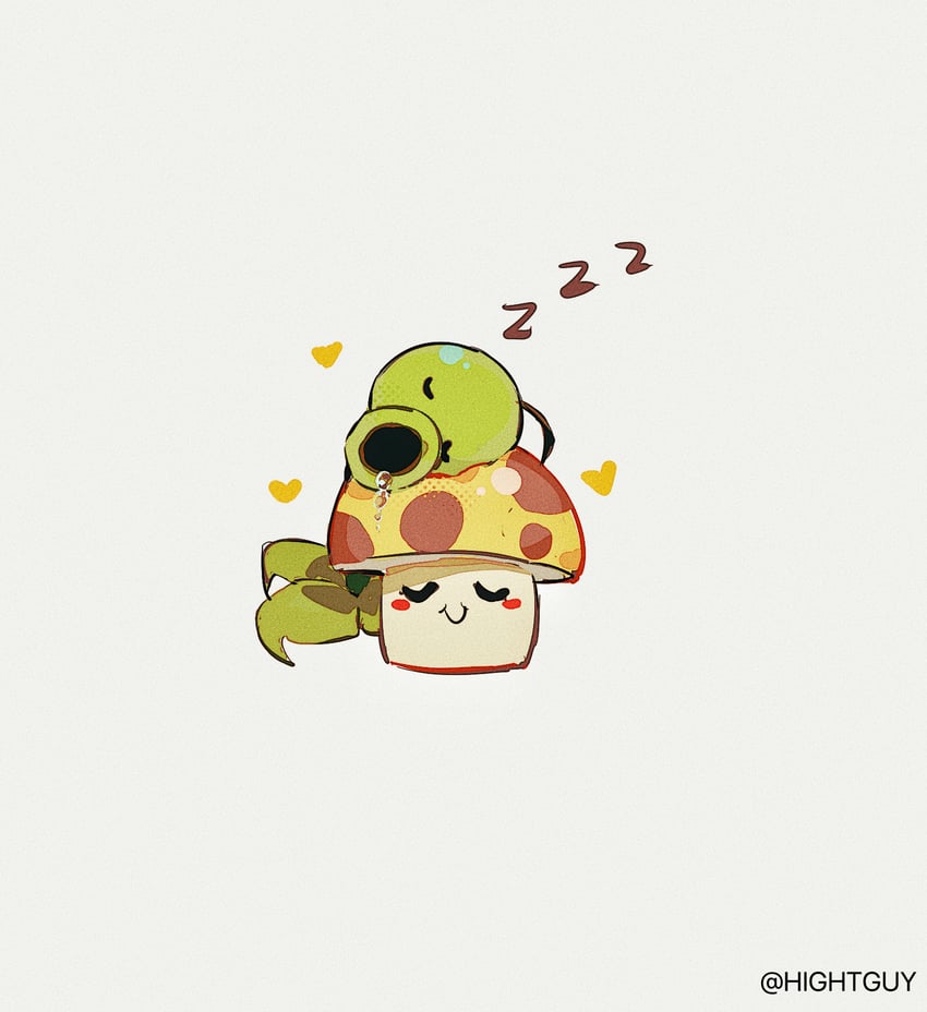 peashooter and sun-shroom (plants vs. zombies) drawn by hightguy