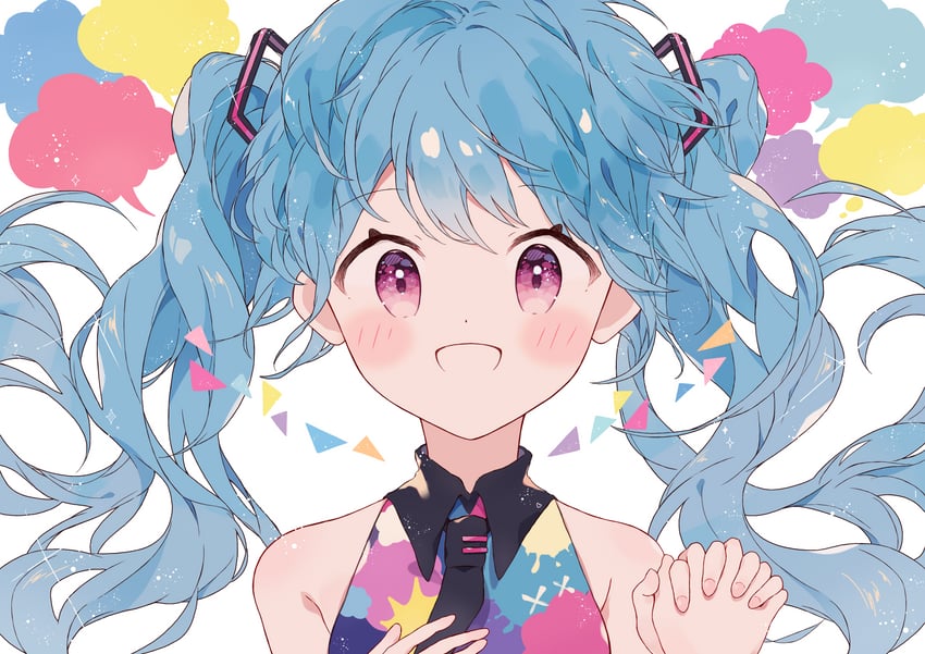 hatsune miku (vocaloid and 1 more) drawn by napo_(napo_illust)