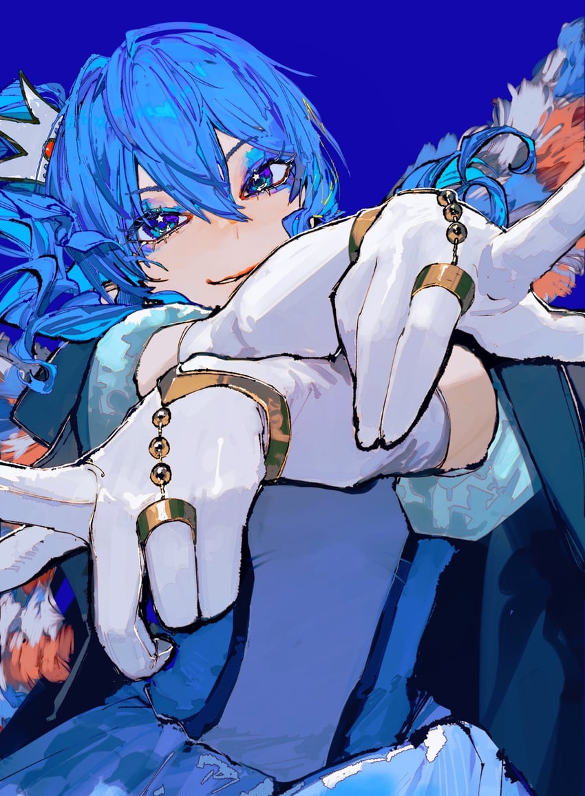 hoshimachi suisei (hololive and 1 more) drawn by unrefle