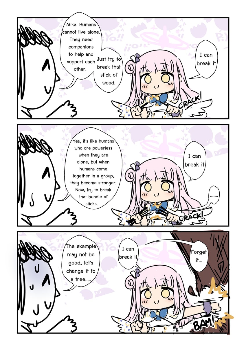 sensei, doodle sensei, and mika (blue archive) drawn by sesield