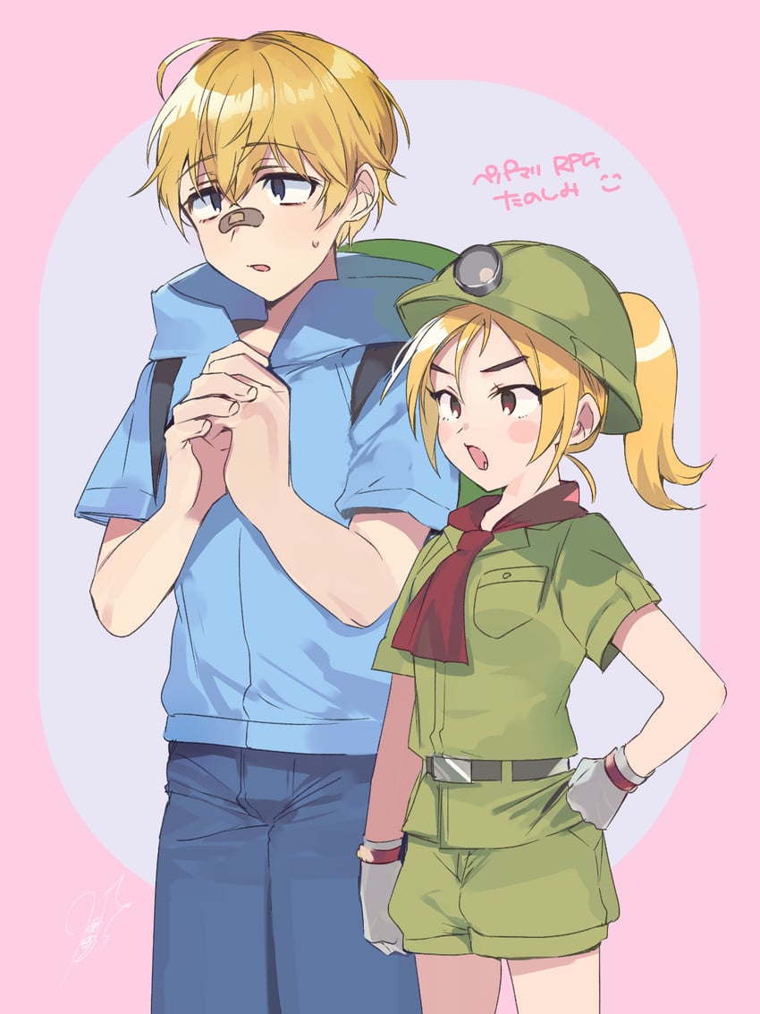 goombella and koops (mario and 2 more) drawn by nanase_chiori