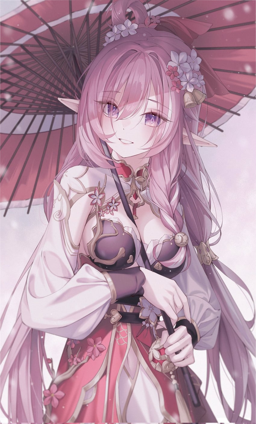 elysia (honkai and 1 more) drawn by amaroku_neko