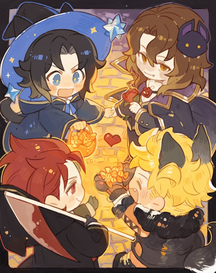 vane, percival, lancelot, and siegfried (granblue fantasy) drawn by luminous_slime
