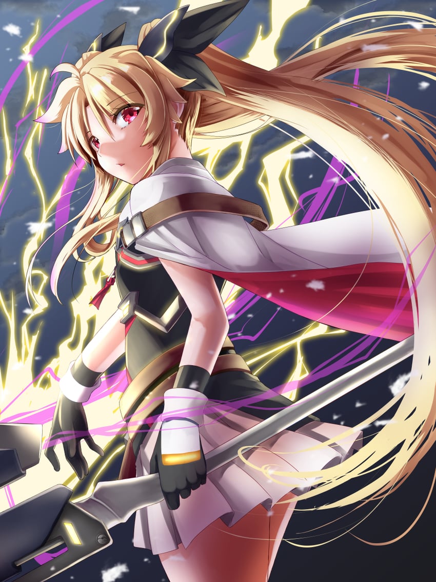fate testarossa and bardiche (lyrical nanoha and 2 more) drawn by sougetsu_izuki