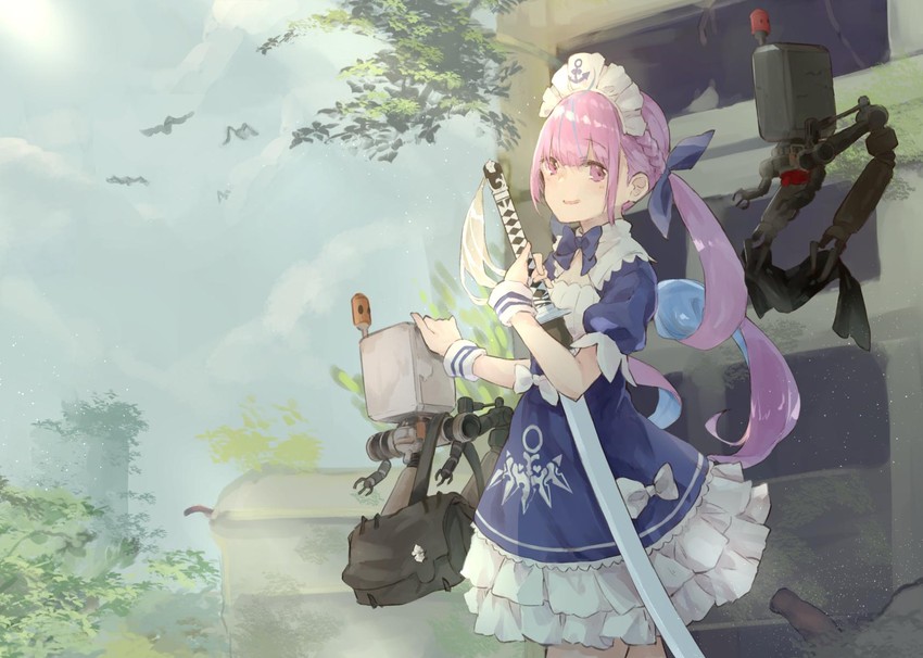 minato aqua and pod (hololive and 2 more) drawn by kase_(kurimuzone_oruta)