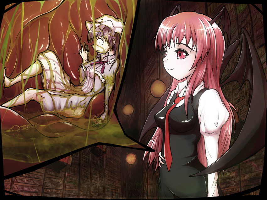 patchouli knowledge and koakuma (touhou) drawn by acerok