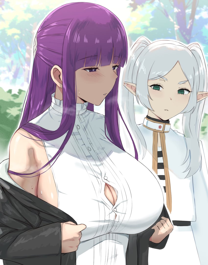 frieren and fern (sousou no frieren) drawn by micchan_(micchanmeido)