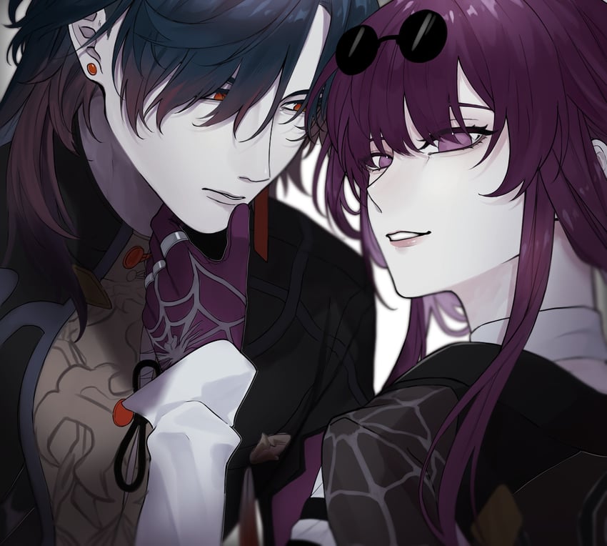 kafka and blade (honkai and 1 more) drawn by 53_(gomeoh_530)