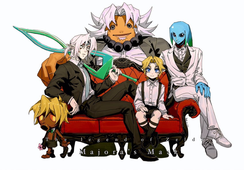 link, young link, fierce deity, deku scrub, deku link, and 2 more (the legend of zelda and 1 more) drawn by dele14375735