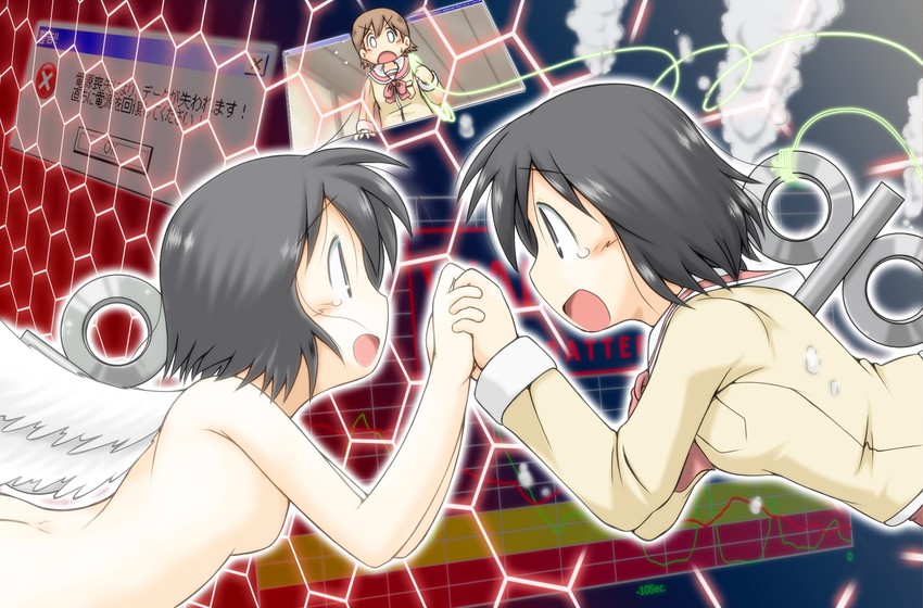 shinonome nano and aioi yuuko (nichijou) drawn by gaketsu