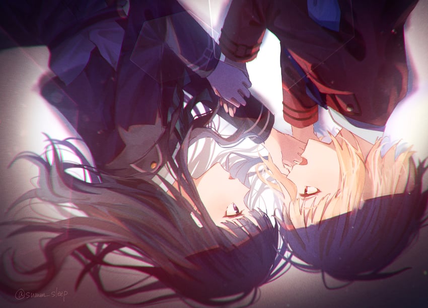 nishikigi chisato and inoue takina (lycoris recoil) drawn by summ_sleep