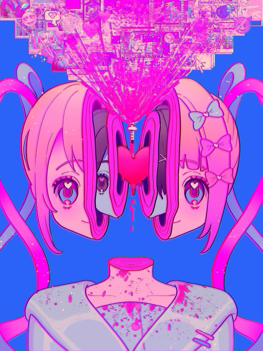 chouzetsusaikawa tenshi-chan and ame-chan (needy girl overdose) drawn by fadesir
