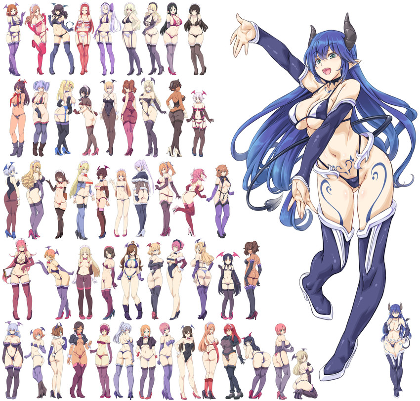 darkness, yunyun, wiz, vanir, shinjin succubus, and 1 more (kono subarashii sekai ni shukufuku wo!) drawn by kiyama_satoshi