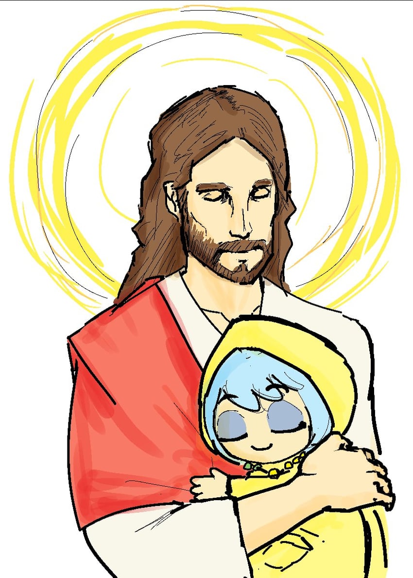 luce and jesus (jubilee 2025 and 2 more) drawn by zarcotauomega