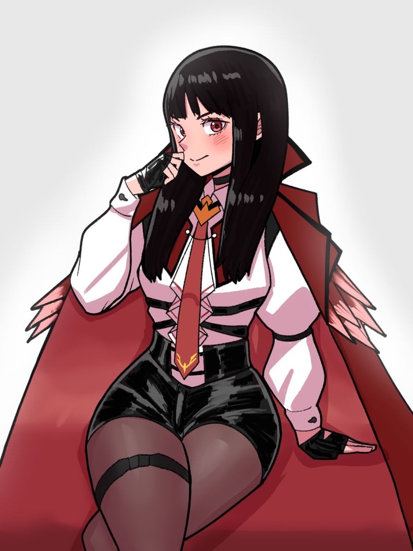 takane lui and hraesvelgr (hololive and 2 more) drawn by mnejing30