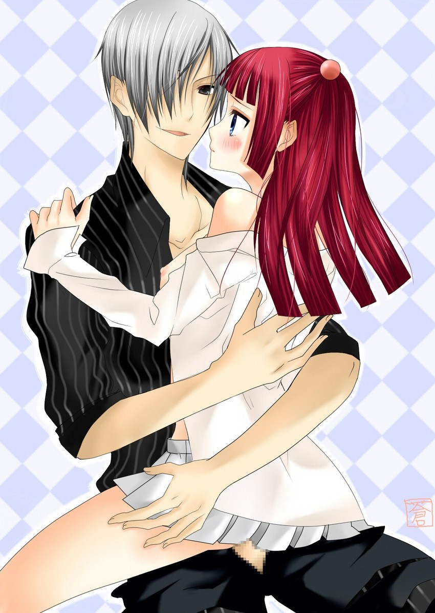 ushiromiya ange and amakusa juuza (umineko no naku koro ni) drawn by kinatsu_souju