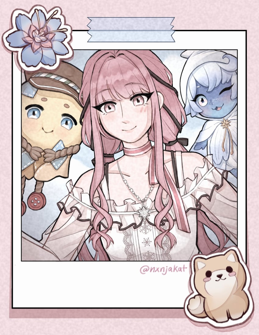 nikki, perfect start, floof, giroda, and raggy the piecey (nikki and 1 more) drawn by nxnjakat