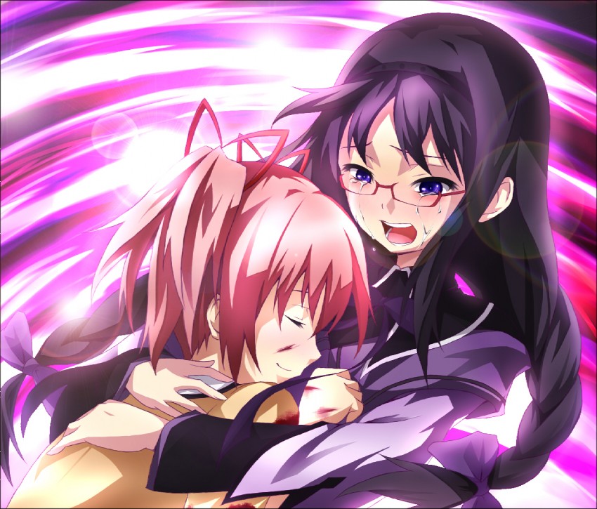 akemi homura and kaname madoka (mahou shoujo madoka magica) drawn by gara_ayuri
