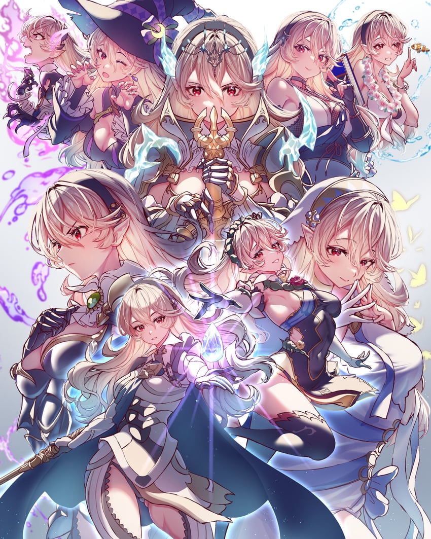 female corrin (fire emblem and 2 more) drawn by karashino