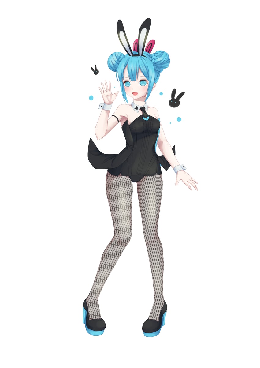 hatsune miku and bicute bunnies miku (vocaloid) drawn by ninumul23