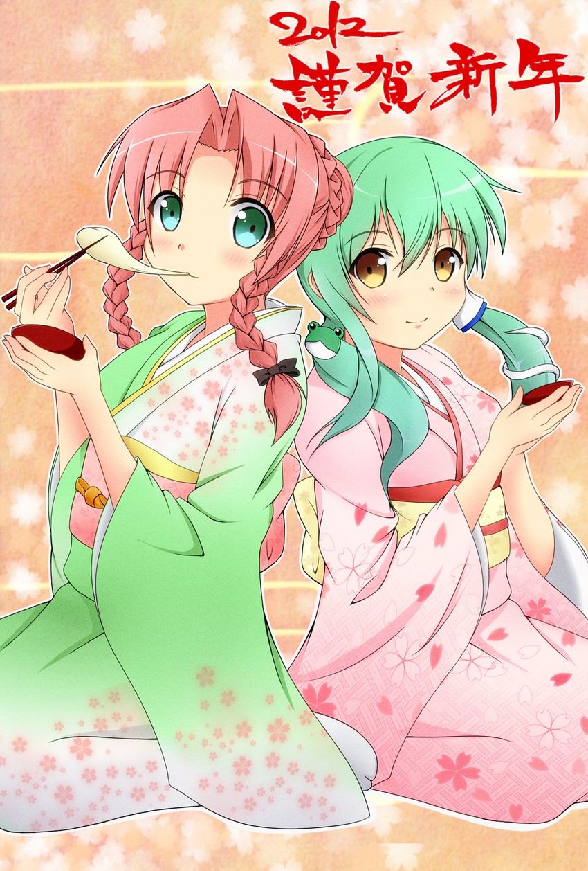 kochiya sanae and hong meiling (touhou) drawn by kochiya_hizuki