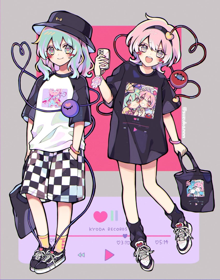 komeiji koishi and komeiji satori (touhou) drawn by kyouda_suzuka