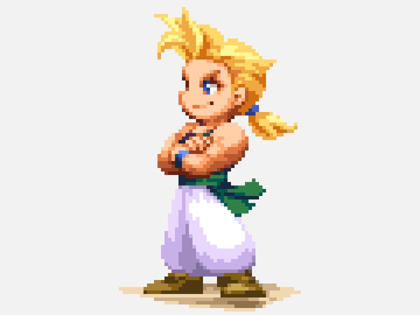 sabin rene figaro (final fantasy and 1 more) drawn by pixelflag