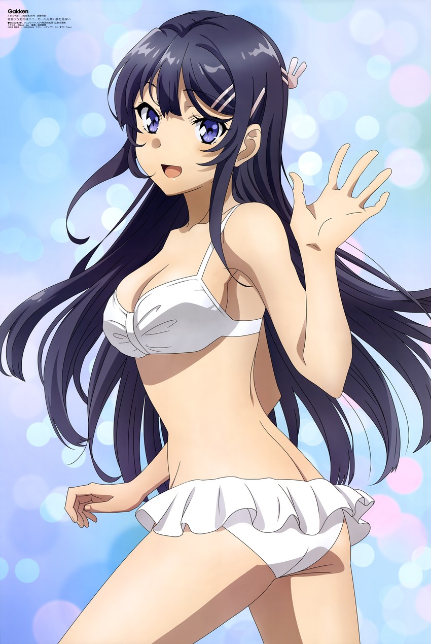 sakurajima mai (megami magazine and 1 more) drawn by aquastar_inc.
