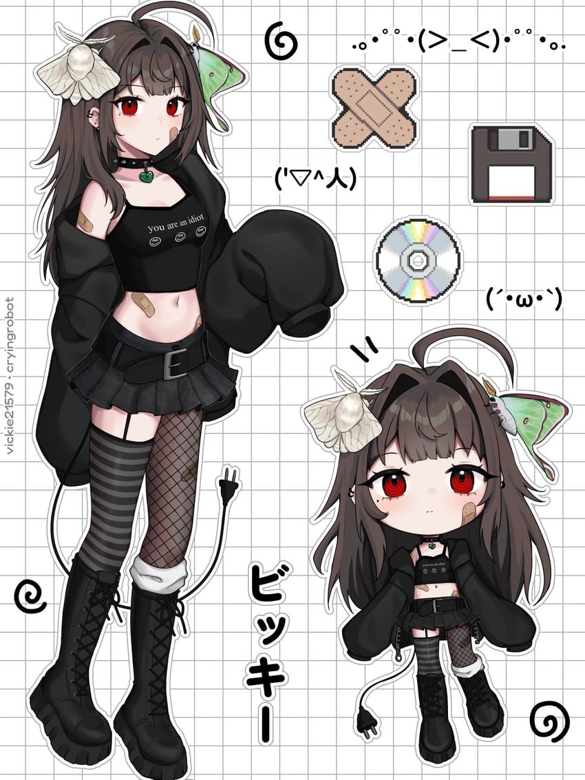 shoboon and vickie (original and 1 more) drawn by vickie_(cryingrobot)