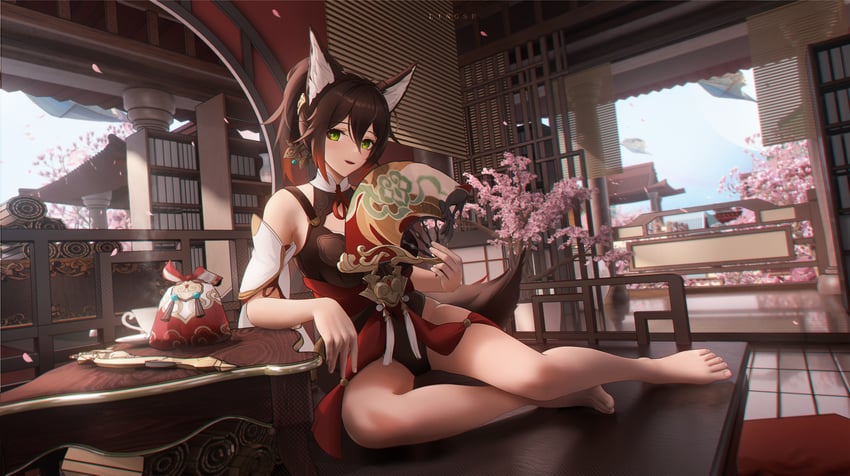 tingyun (honkai and 1 more) drawn by ling_dianxia