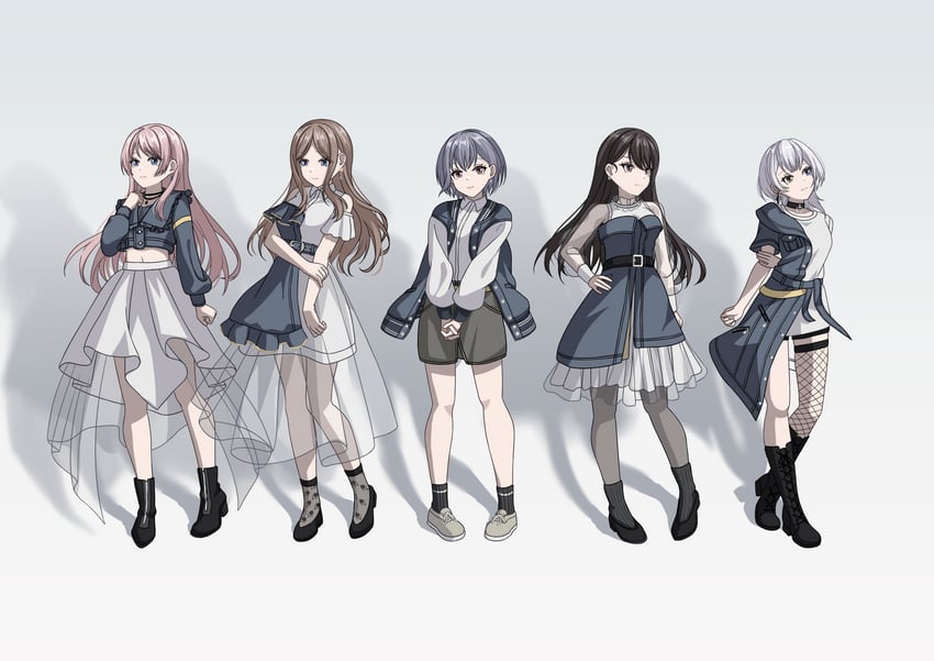 chihaya anon, nagasaki soyo, shiina taki, takamatsu tomori, and kaname raana (bang dream! and 1 more) drawn by philo_324