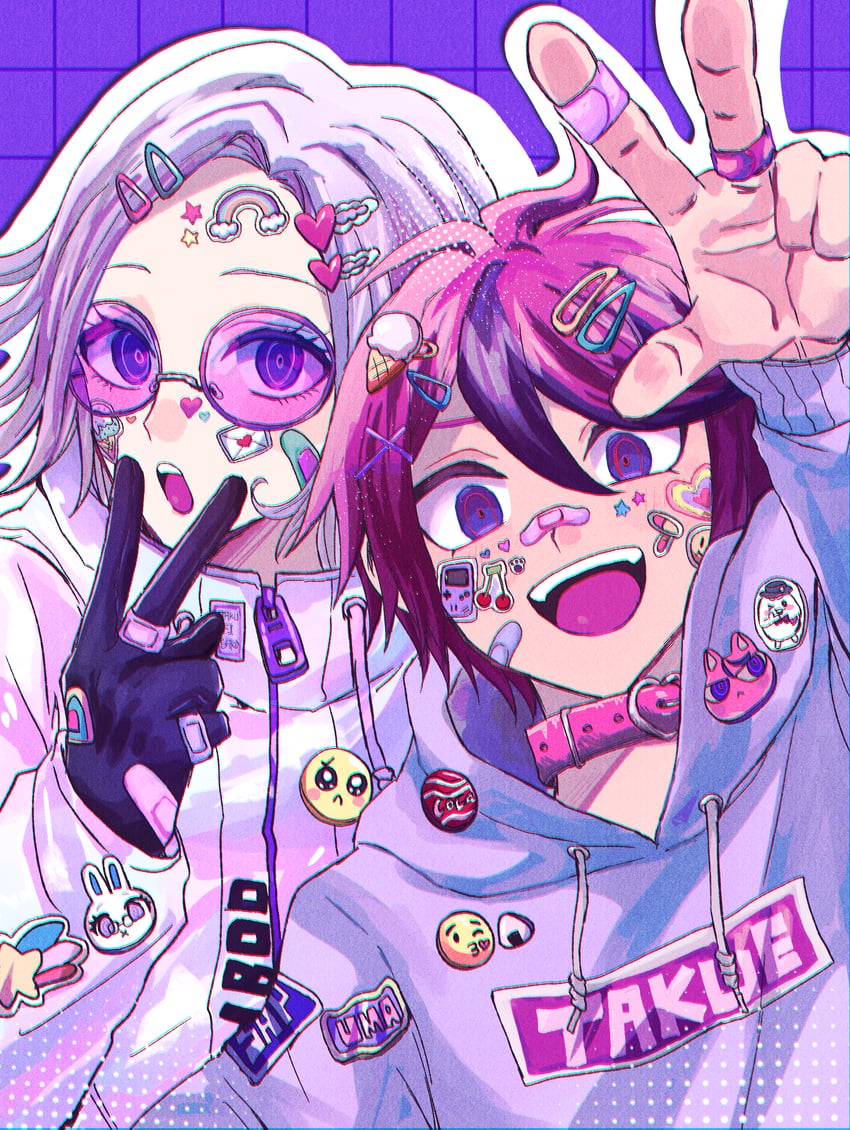 aotsuki eito and sumino takumi (the hundred line -last defense academy-) drawn by kawati