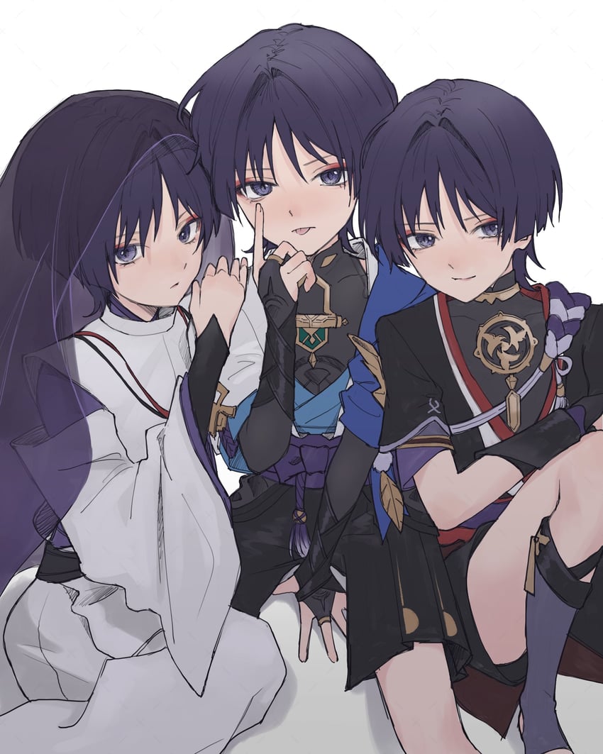 scaramouche and wanderer (genshin impact) drawn by yamabuki_(yamabuki_xxxxx)