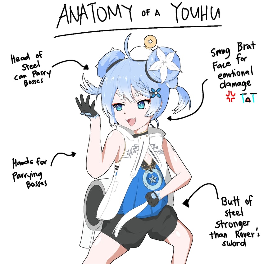 youhu (wuthering waves and 1 more) drawn by kiannuwu