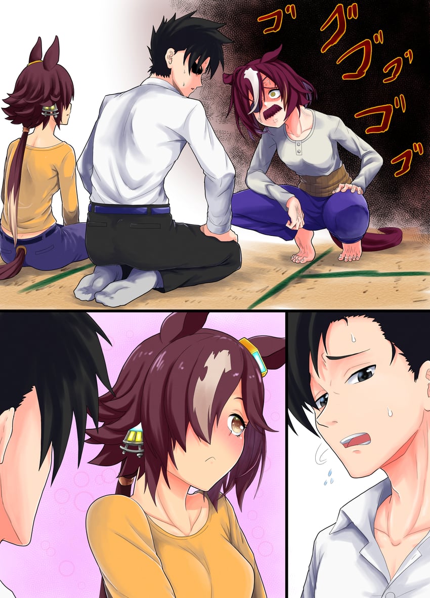 trainer, vodka, and tanino gimlet (umamusume) drawn by munyura