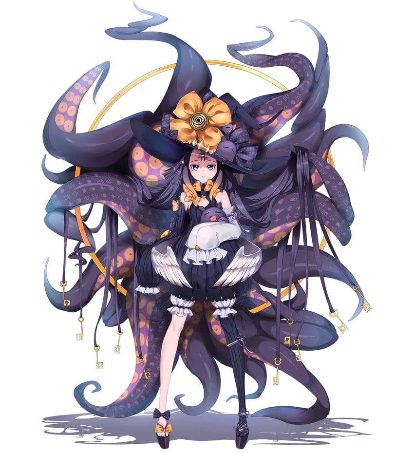 abigail williams, ninomae ina'nis, and takodachi (fate and 3 more) drawn by ikyuu_nori