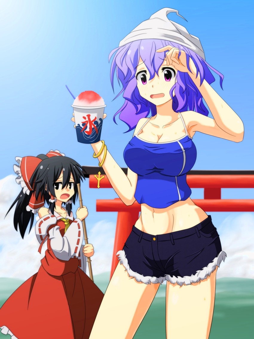 hakurei reimu and letty whiterock (touhou) drawn by cato_(monocatienus)