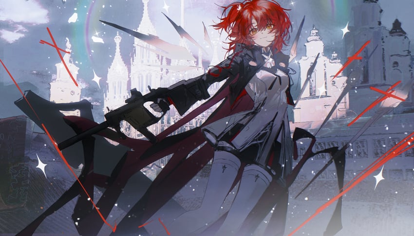 exusiai and exusiai the new covenant (arknights) drawn by axleaki