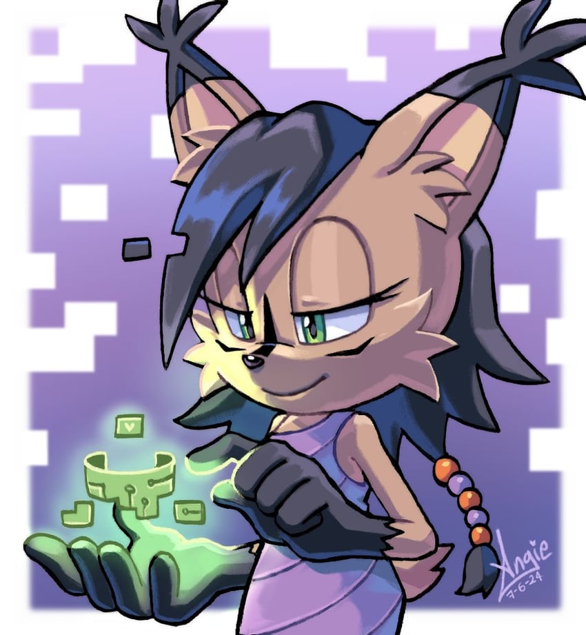 nicole and nicole the holo-lynx (sonic and 1 more) drawn by angiethecat