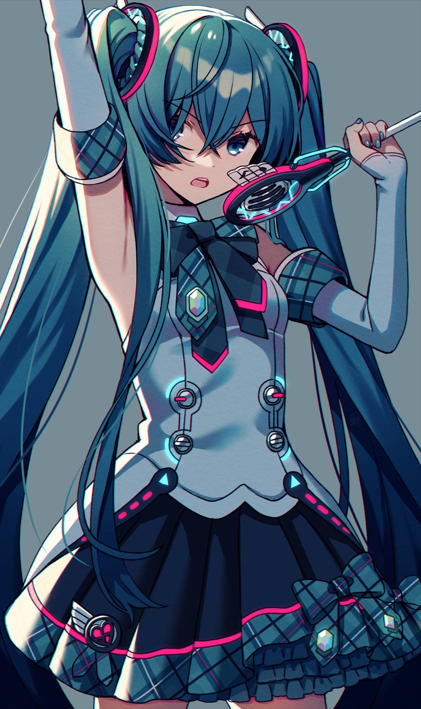 hatsune miku and magical mirai miku (vocaloid and 1 more) drawn by amagi_hana