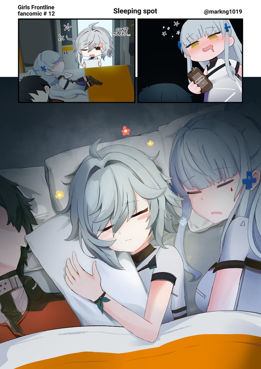 hk416, commander, g11, klukai, and mechty (girls' frontline and 1 more) drawn by mark1019