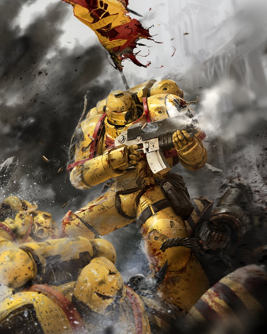 adeptus astartes (warhammer 40k) drawn by ukitakumuki