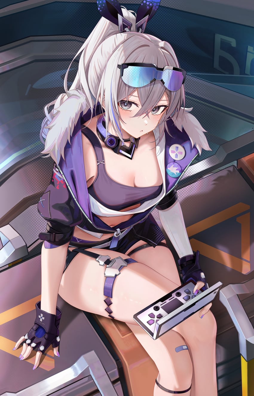 silver wolf (honkai and 1 more) drawn by ru_zhai