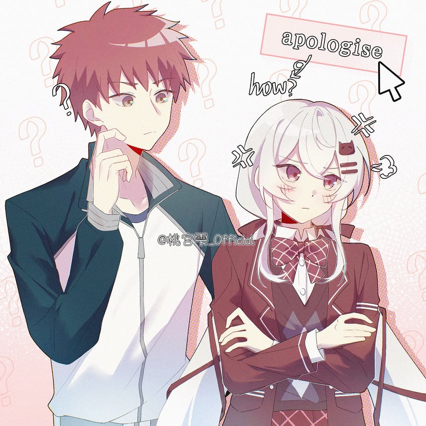 emiya shirou and momomiya shizuku (original and 2 more) drawn by gaoyue_jixiang